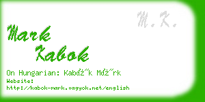 mark kabok business card